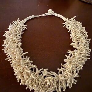 Elegant Cream Beaded Necklace